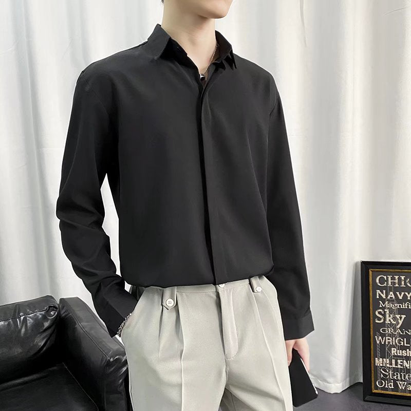 Minimalist Business Casual Long-Sleeve Shirt