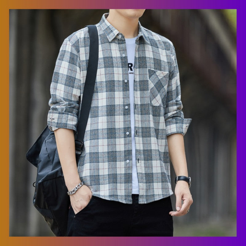 Men's Long-Sleeve Plaid Shirt