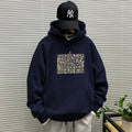 Streetwear Graphic Hoodie — L [recommended 135-160 kg] / Navy blue hooded sweatshirt regular -2208 [GL]