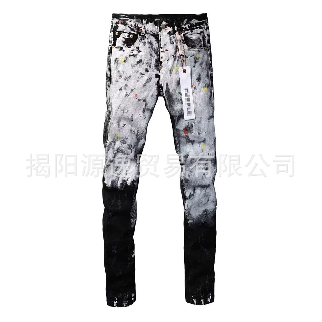 AMIRI Distressed Embroidered Jeans