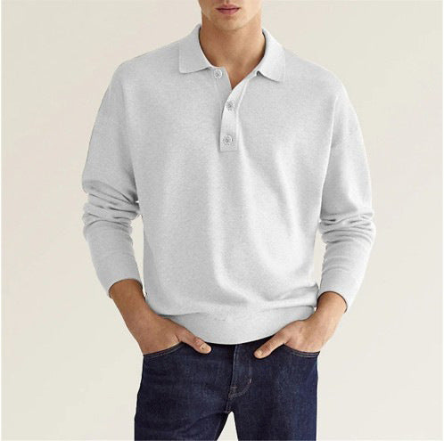 Classic Long-Sleeve Button Polo
