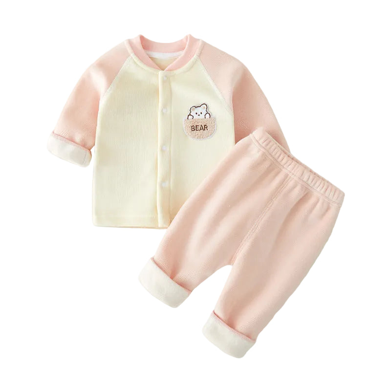 Thick Baby Cardigan Thermal Set