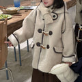 Kids' Faux-Fur Hooded Duffle Coat