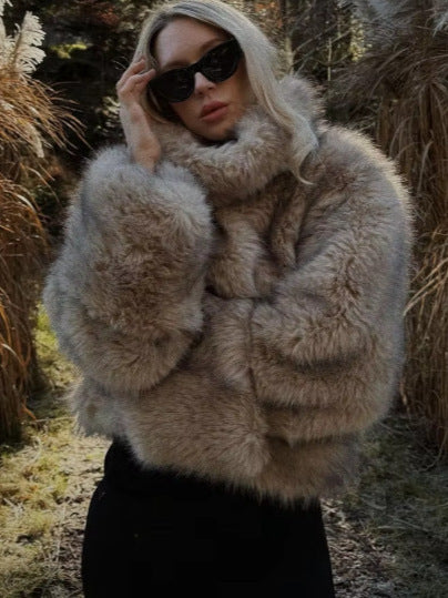 Women's Relaxed Faux Fur Jacket
