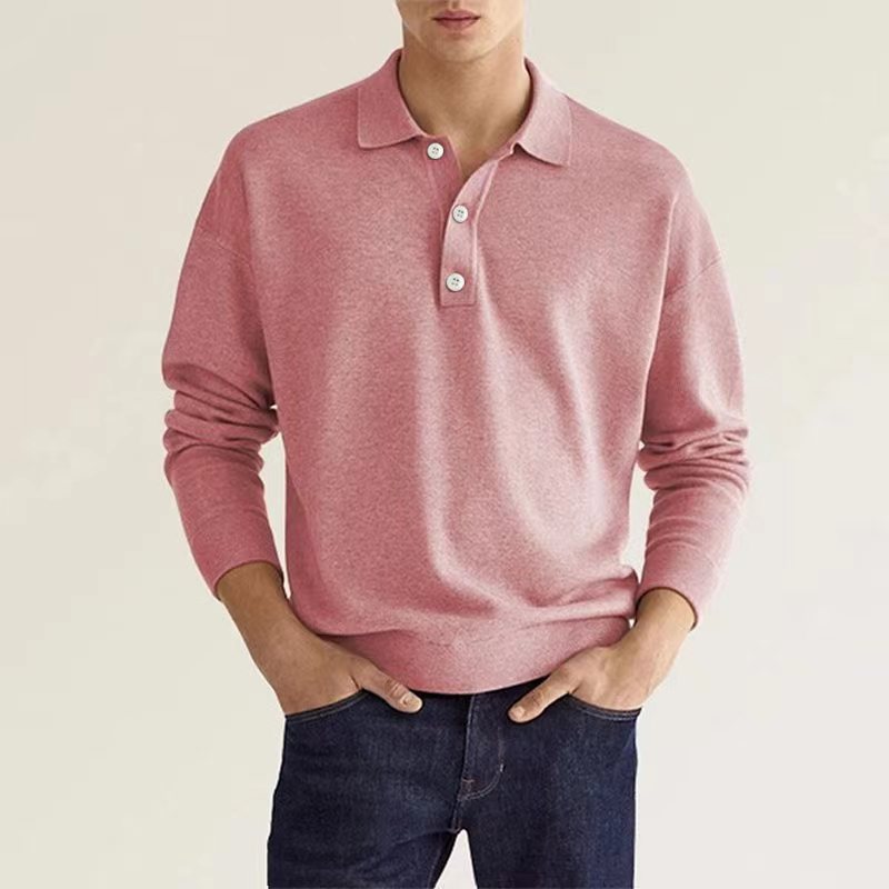 Classic Long-Sleeve Button Polo