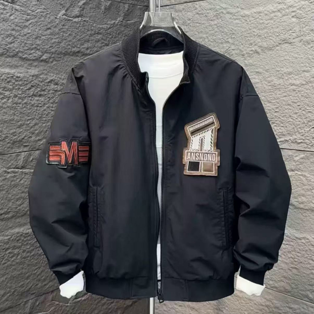 Patchwork Embroidered Bomber Jacket