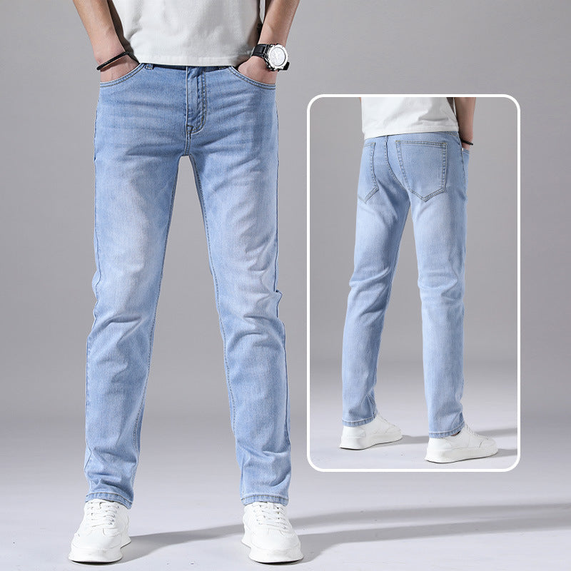 Light Wash Slim-Fit Denim Jeans