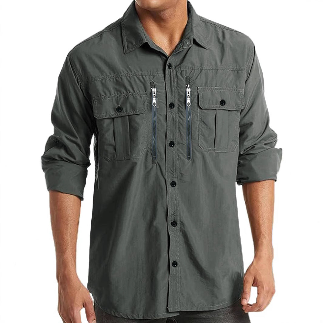 Multi-Pocket Tactical Utility Shirt