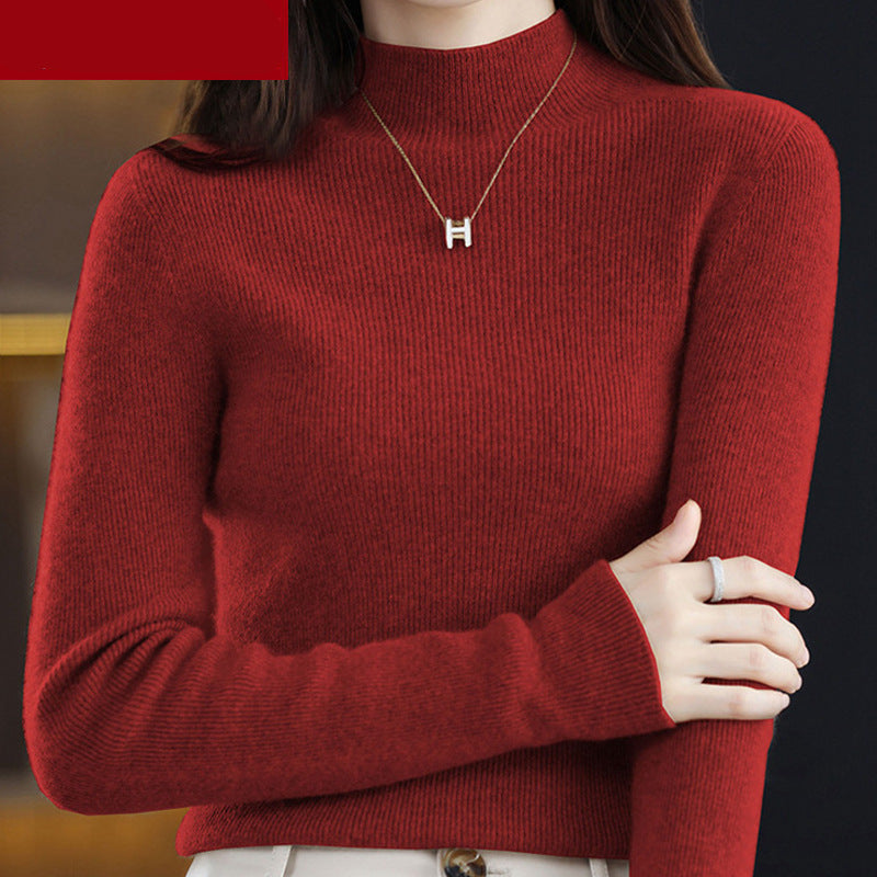 Women's High-Neck Fitted Sweater