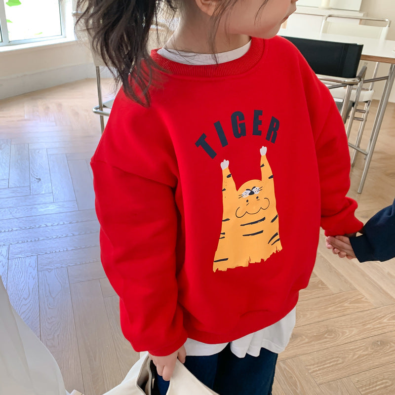 Kids' Cartoon Fleece Crewneck Sweatshirt
