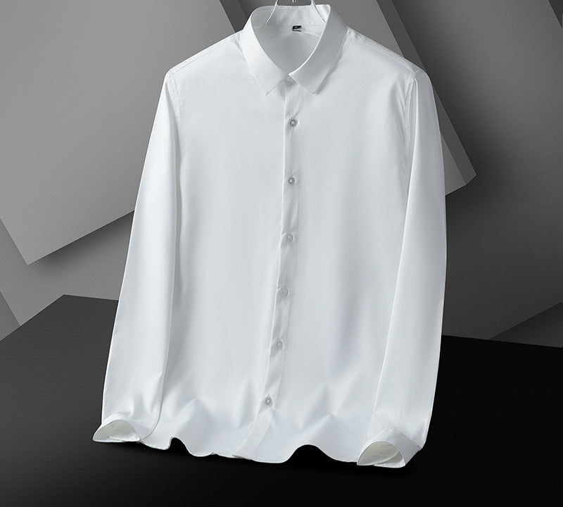 Men's Wrinkle-Resistant Business Casual Long-Sleeve Shirt