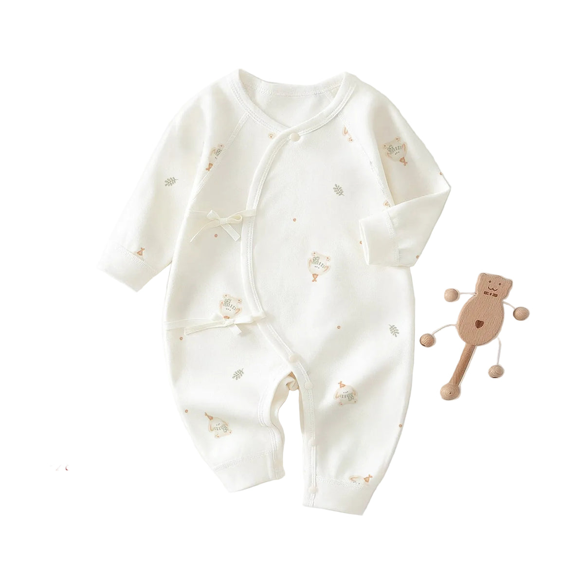 Cotton Butterfly-Style Baby Jumpsuit