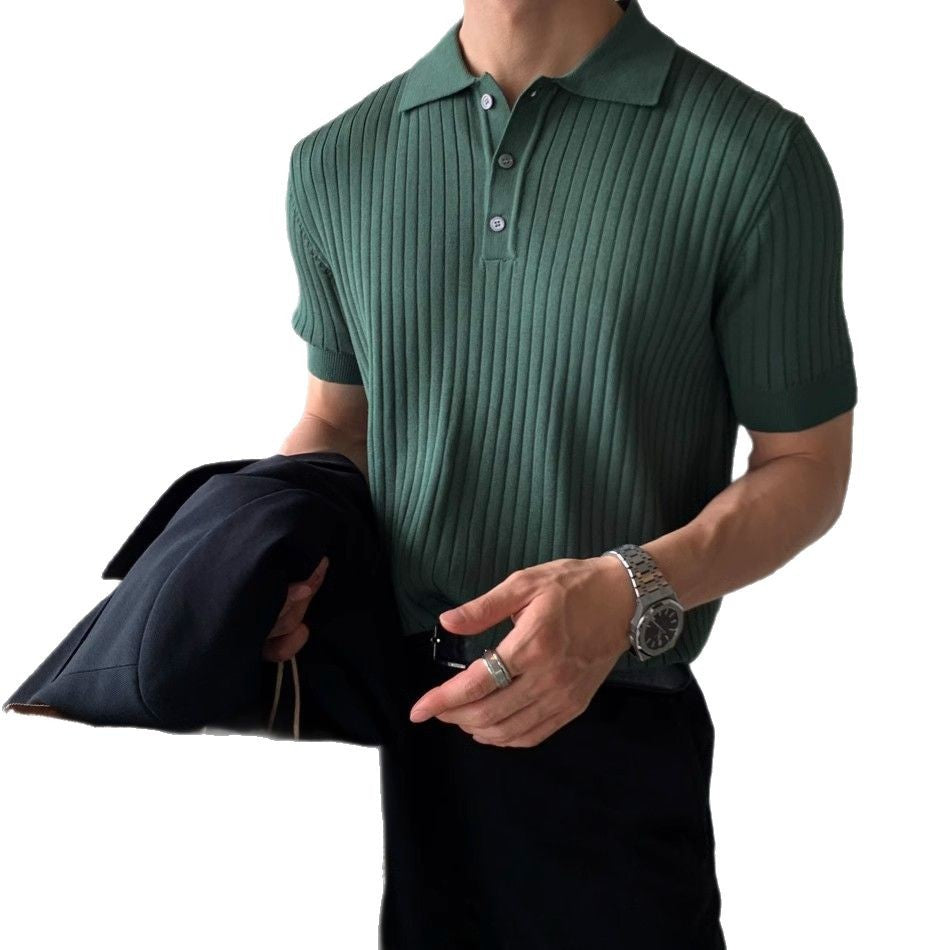 Ribbed Polo Shirt