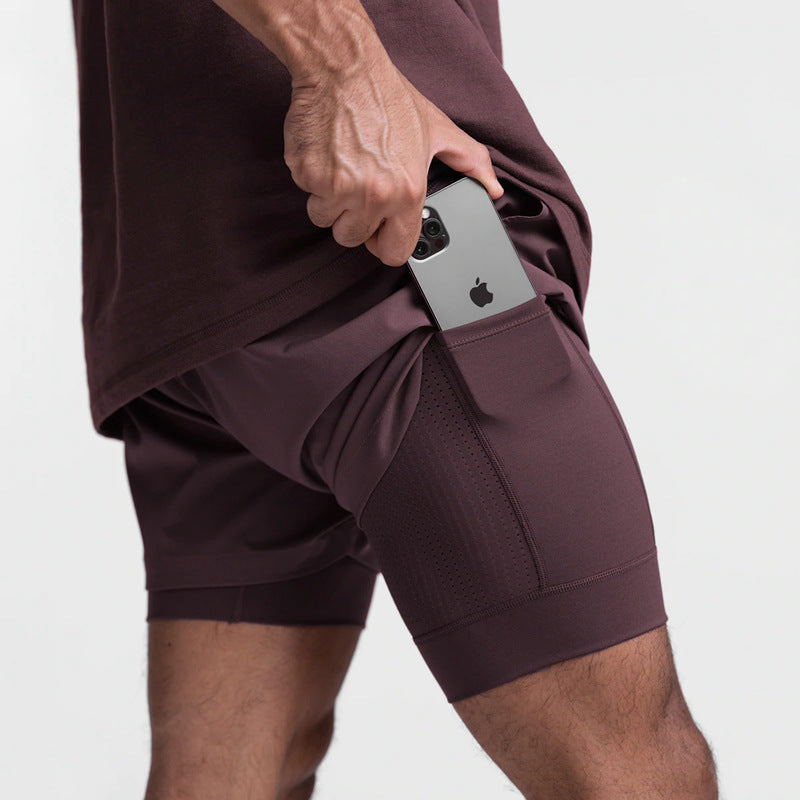 Men's Double-Layer Running Shorts