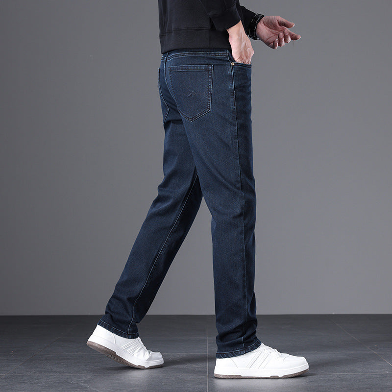 Premium Cotton-Stretch Straight Leg Jeans