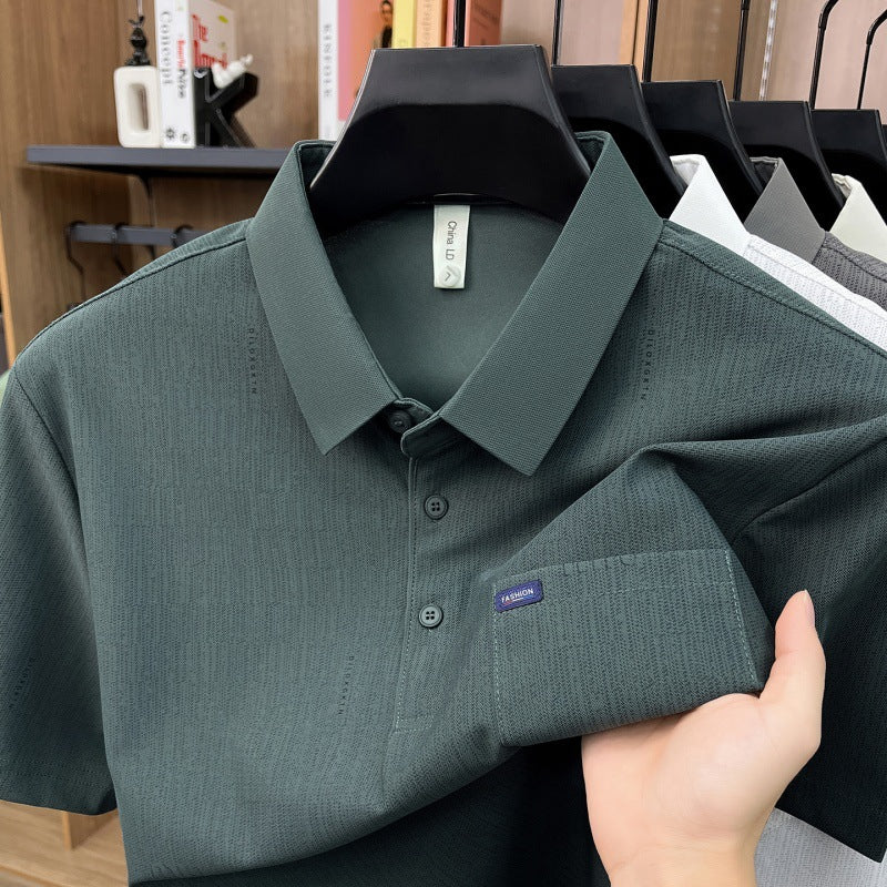 Textured Ice Silk Polo