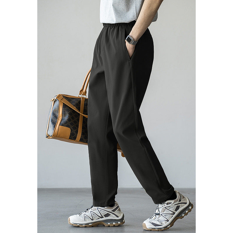 Tapered Textured Trousers
