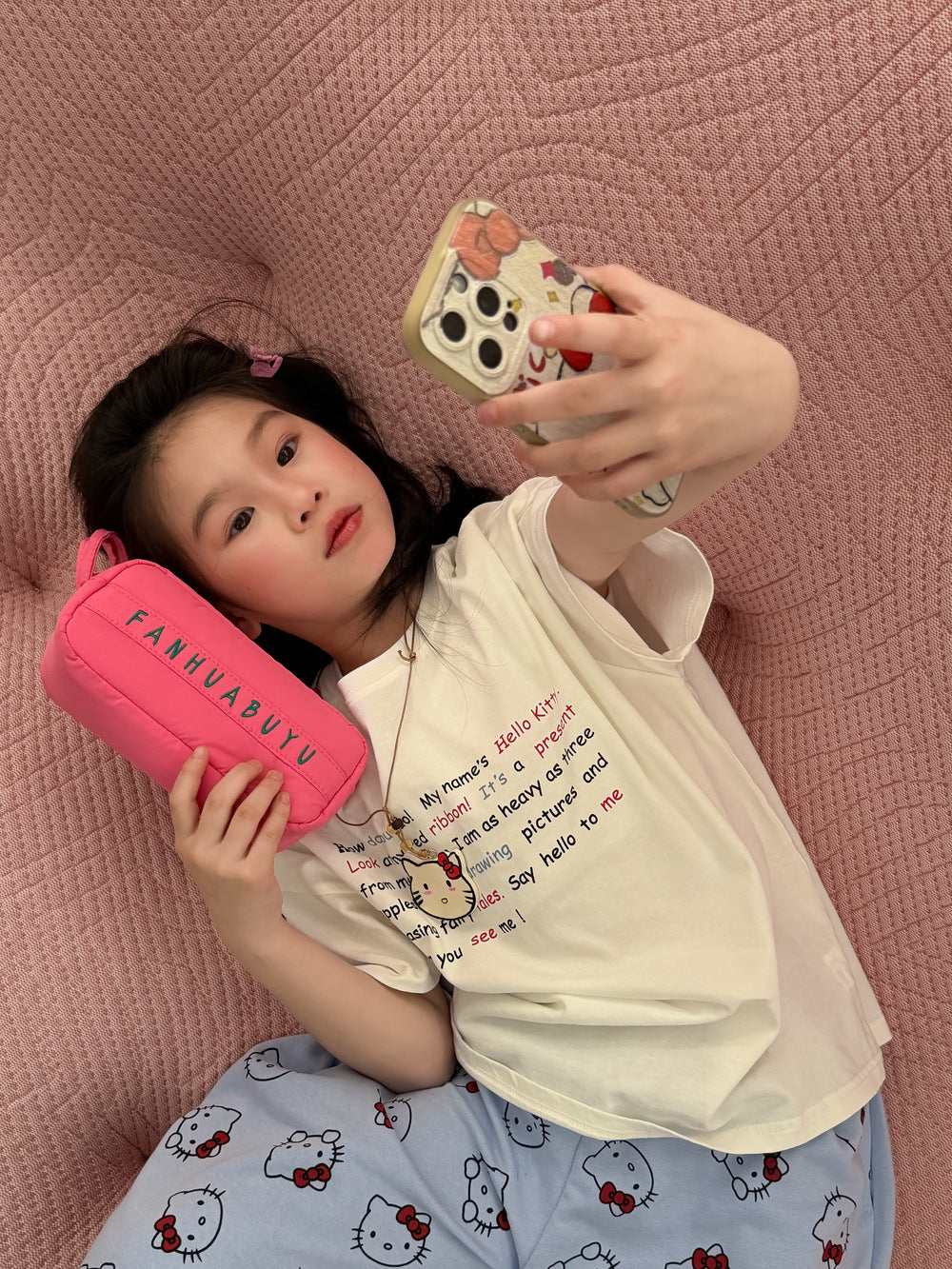 Girls' Double-Sided Cartoon T-Shirt