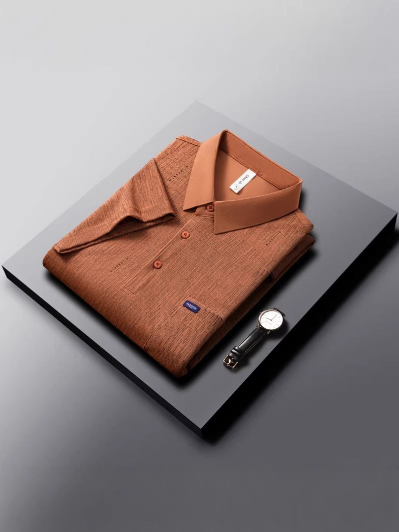 Textured Ice Silk Polo