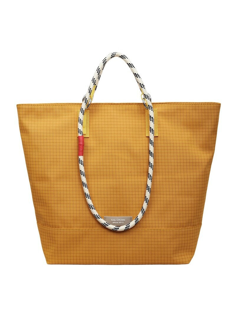 yellow canvas tote bag
