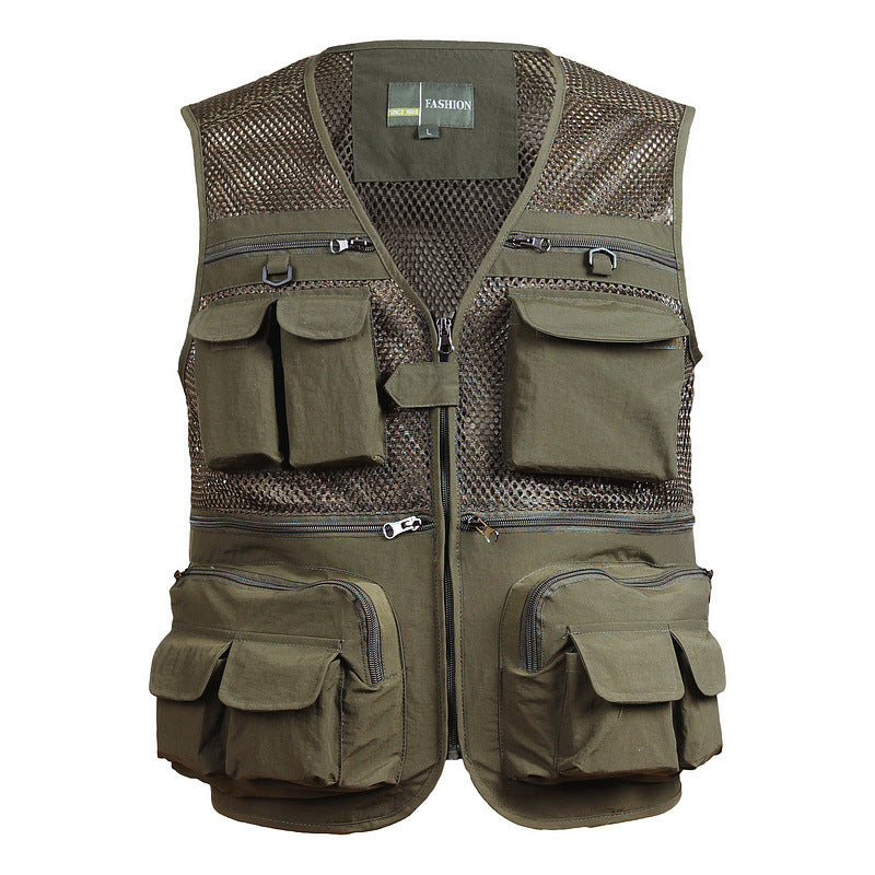 Multi-Pocket Utility Mesh Vest