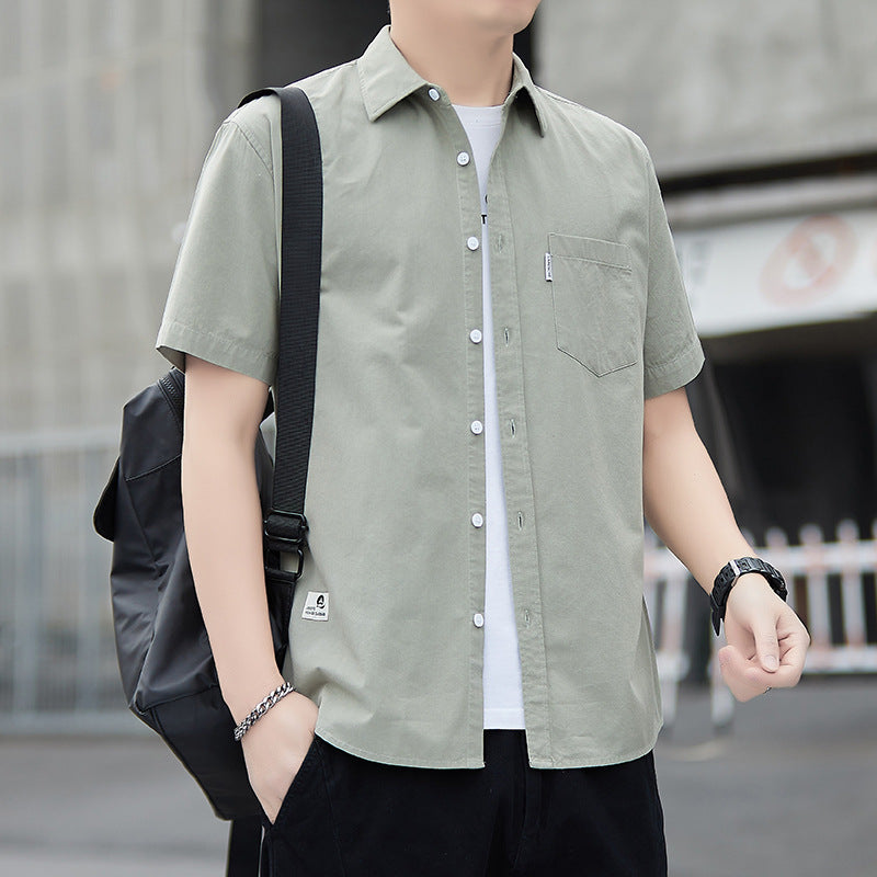 Casual Short-Sleeve Button-Up