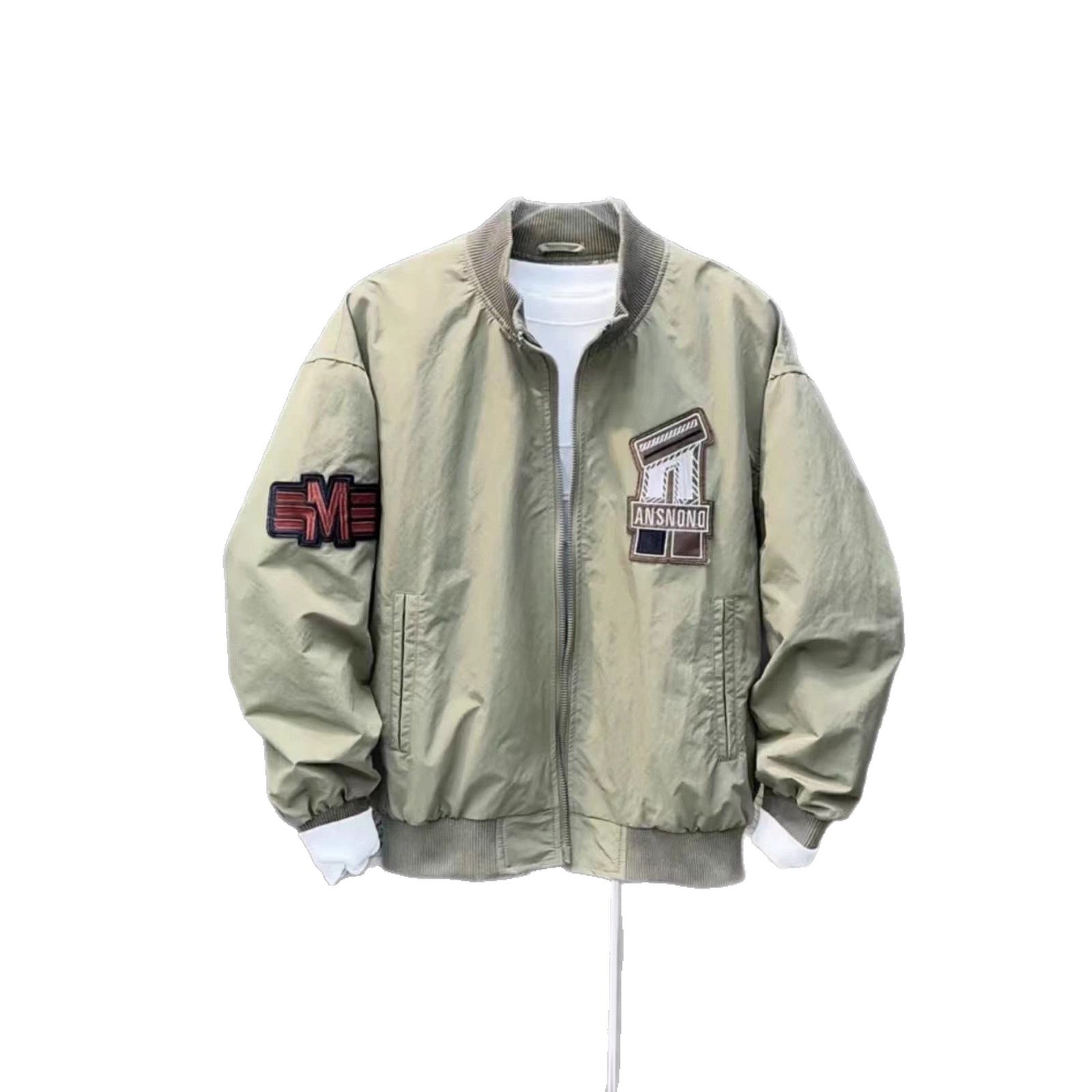 Patchwork Embroidered Bomber Jacket