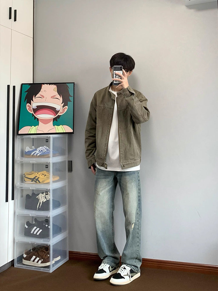 Stand Collar Workwear Jacket