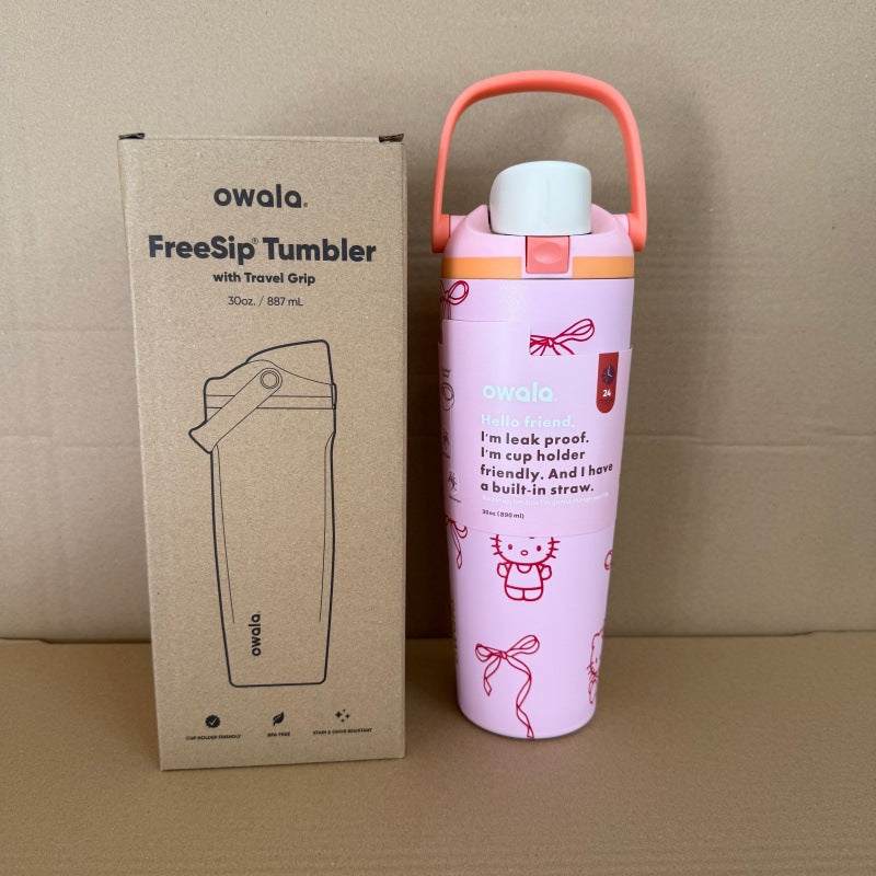30oz Insulated Stainless Steel Tumbler with Straw