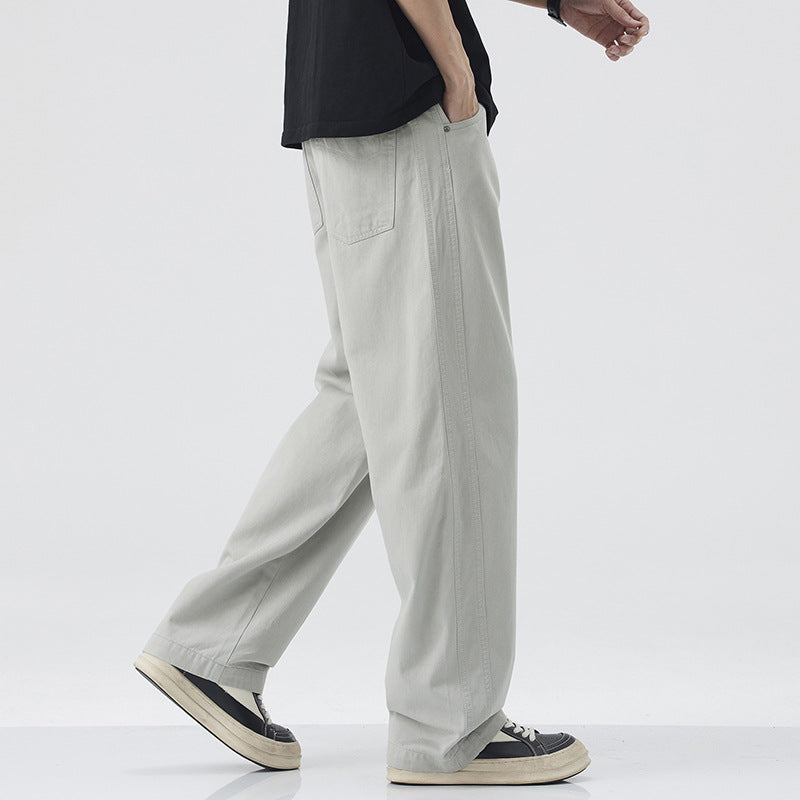 Loose-Fit Straight-Leg Trousers