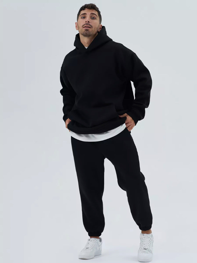 Oversized Terrycloth Drop-Shoulder Hoodie