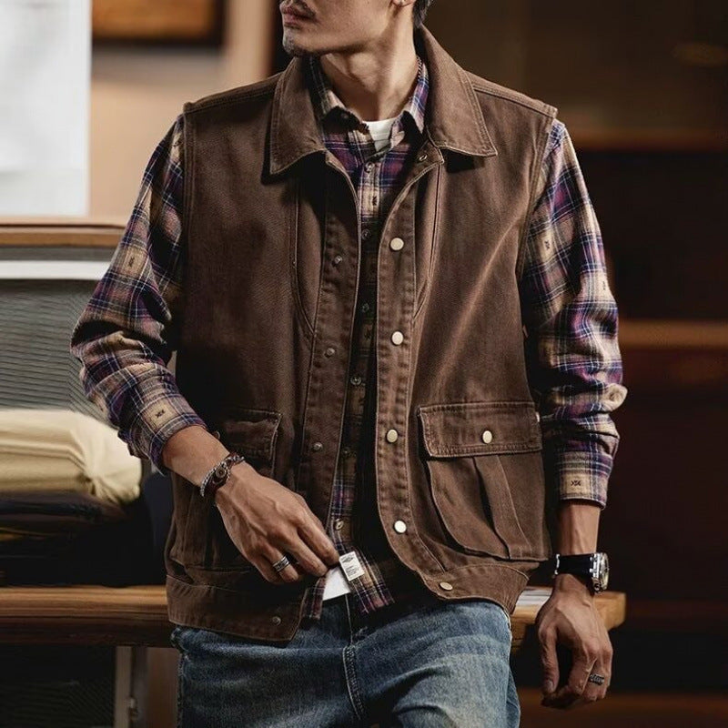 Vintage Canvas Utility Vest
