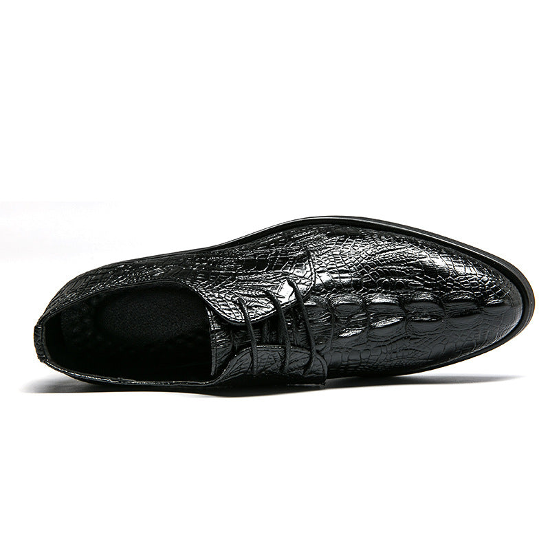 Men's Alligator-Embossed Oxfords