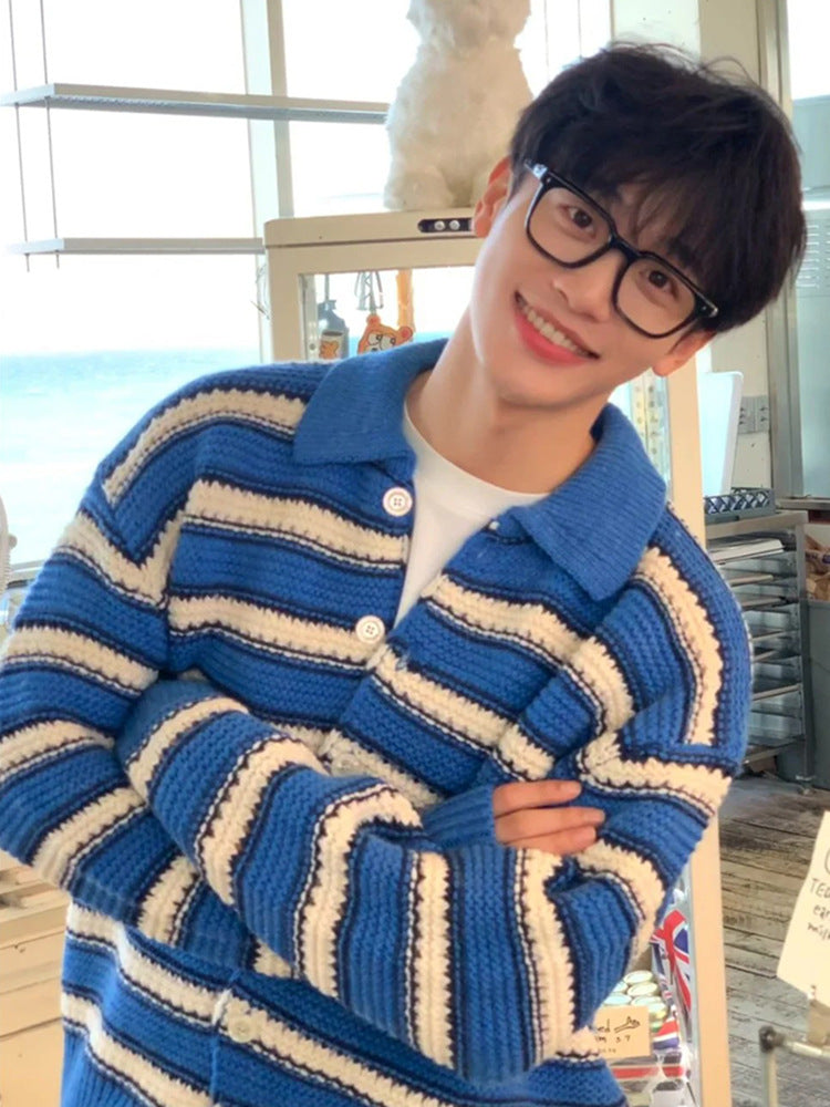 Linear Polo Cardigan