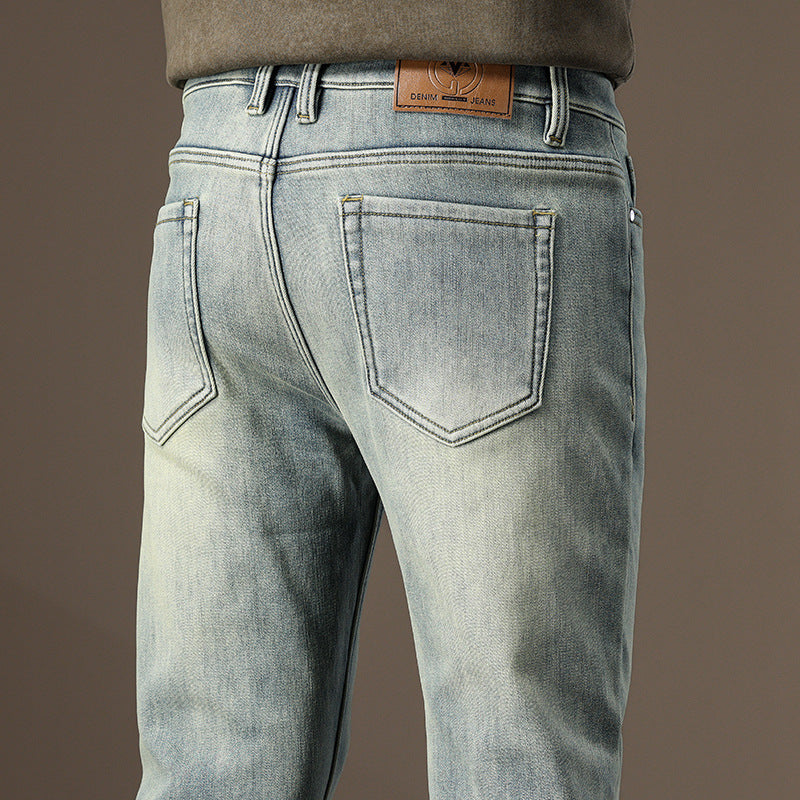 Men's Straight-Leg Thermal Denim