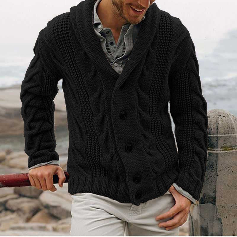 Textured Shawl Collar Cardigan