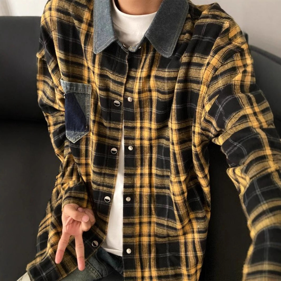 Retro Plaid Flannel Overshirt
