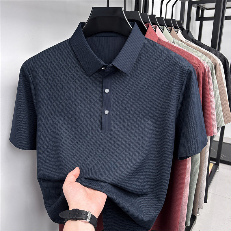 Premium Geometric Textured Polo