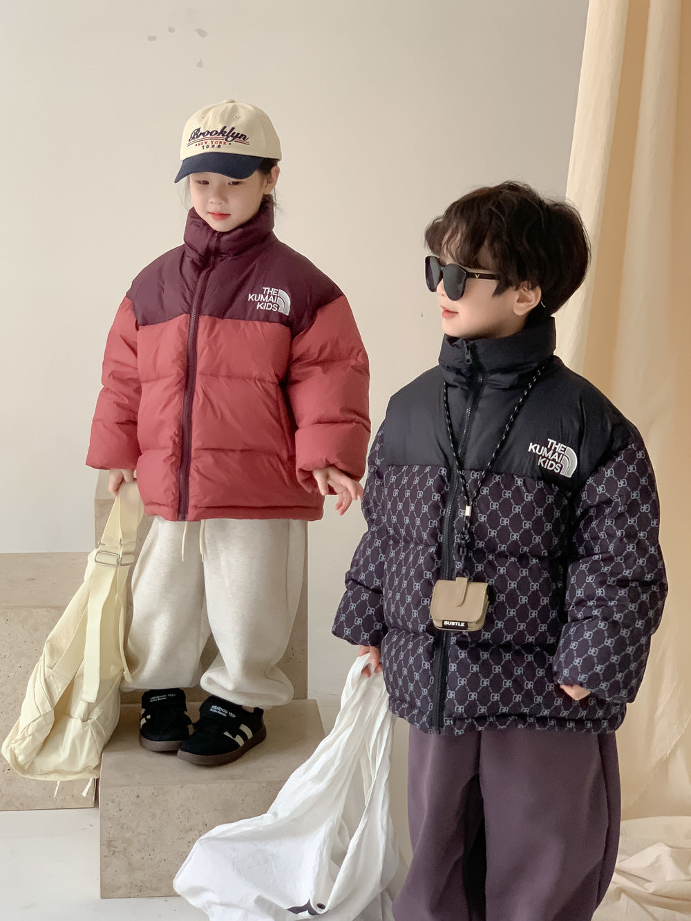 Kids' Color-Block Puffer Jacket