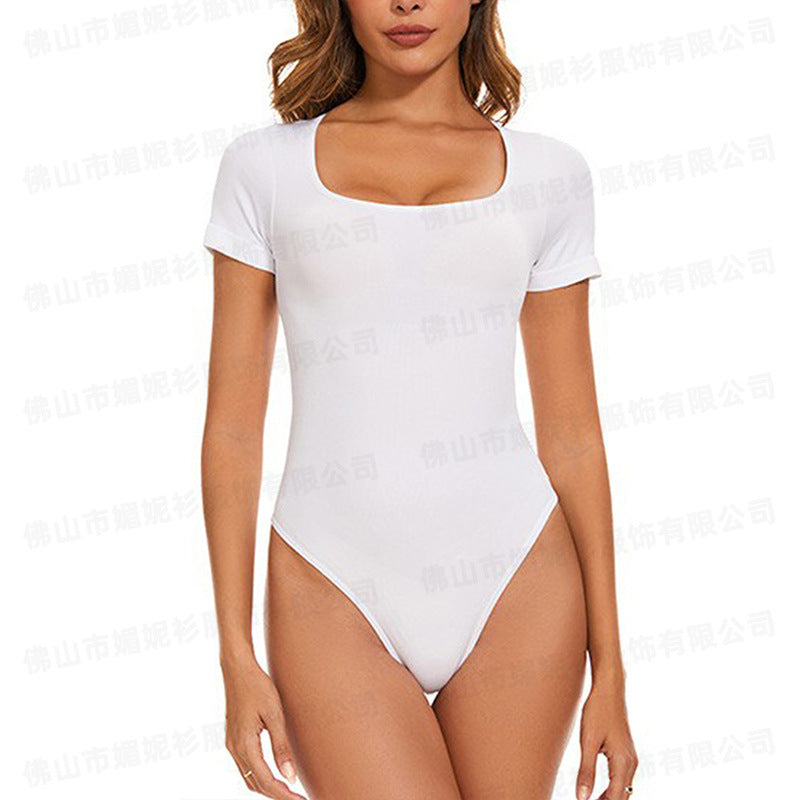 Square Neck Short Sleeve Bodysuit