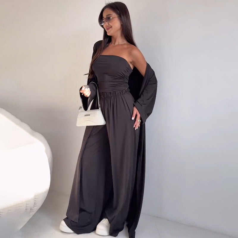 Chic Three Piece Loungewear Set