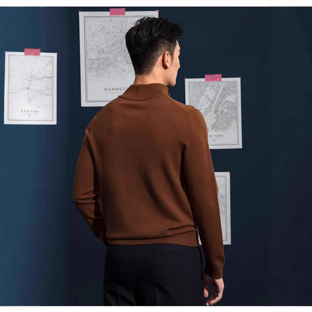 Zip Collar Slim-Fit Knit