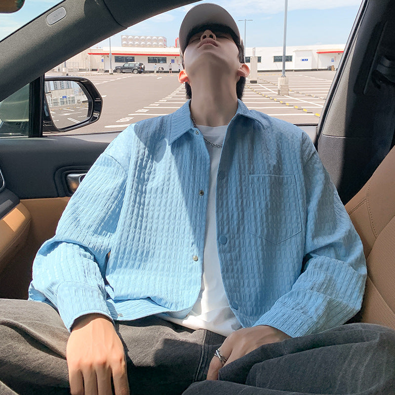 Textured Poplin Overshirt