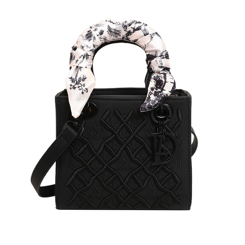 Embroidered Scarf Handbag