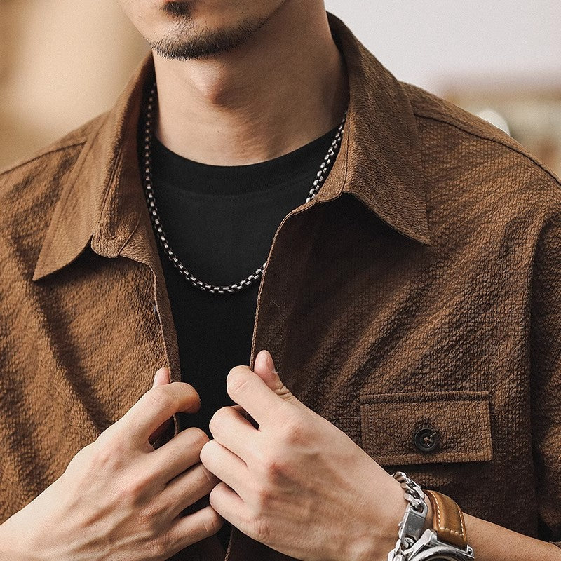 Textured Seersucker Utility Shirt