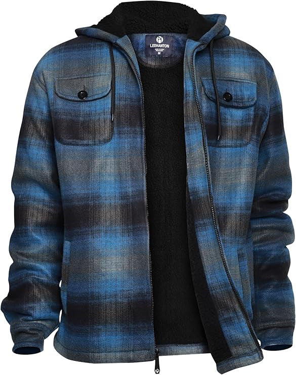 Lined Plaid Hooded Jacket