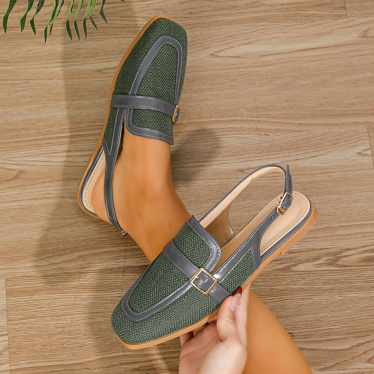Mesh Slingback Flats