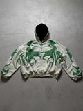 Tribal-Edge Oversized Zip Hoodie