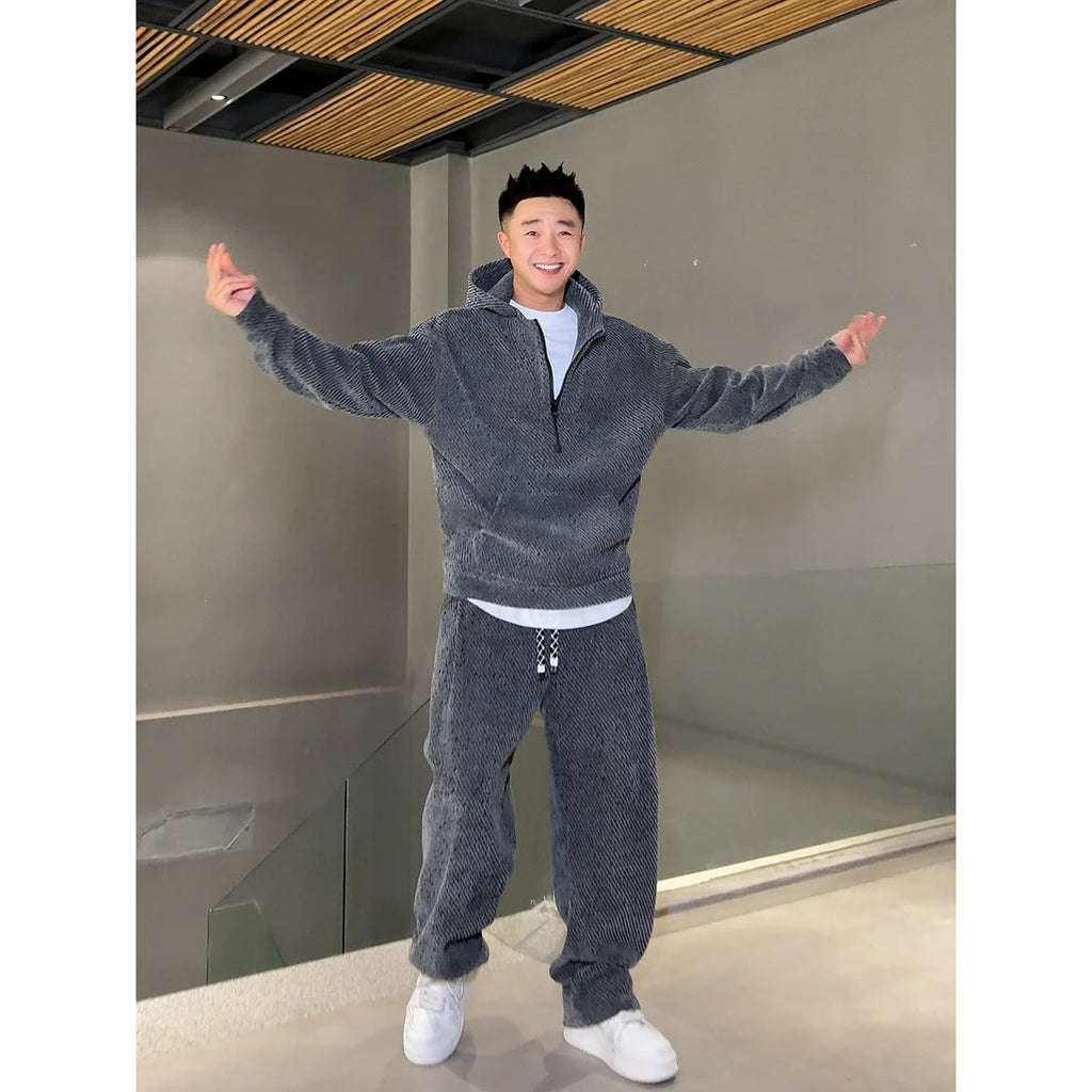 Fleece Drawstring Leisure Set