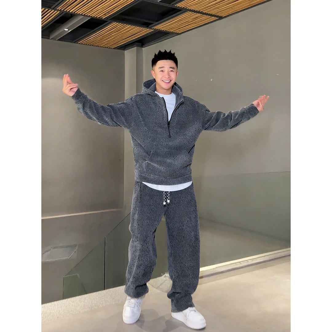 Fleece Drawstring Leisure Set